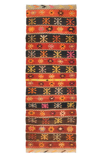 3x8 Turkish Kilim Runner Rug - Thumbnail