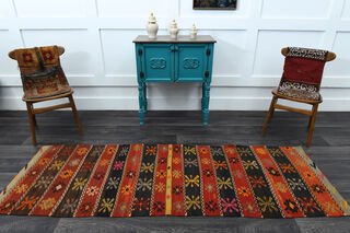 3x8 Turkish Kilim Runner Rug - Thumbnail