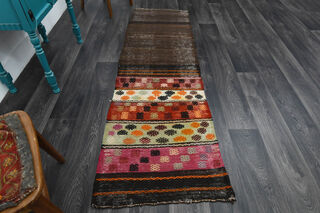 Turkish Kilim Runner Rug - Thumbnail