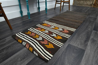 Turkish Kilim Runner Rug - Thumbnail