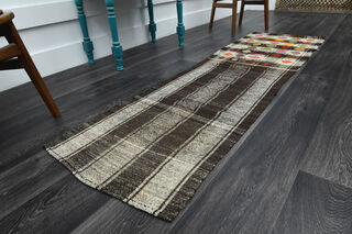 Turkish Kilim Kitchen Runner Rug - Thumbnail