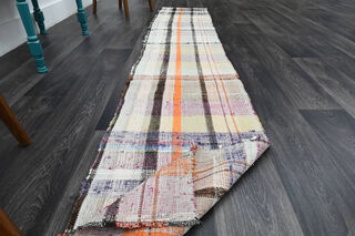 Narrow Flatweave Vintage Runner Rug - Thumbnail