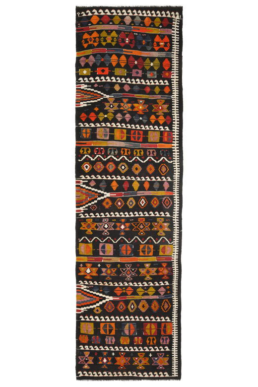 Vintage Cacim Kilim Runner Rug