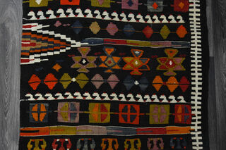 Vintage Cacim Kilim Runner Rug - Thumbnail