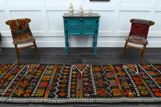 3x12 Turkish Kilim Runner Rug - Thumbnail