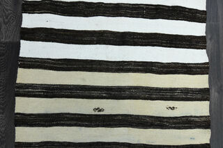 Striped Turkish Kilim Runner Rug - Thumbnail