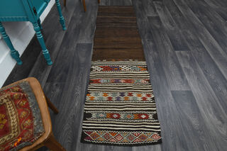 Turkish Kilim Runner Rug Ikat - Thumbnail