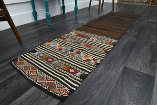 Turkish Kilim Runner Rug Ikat - Thumbnail