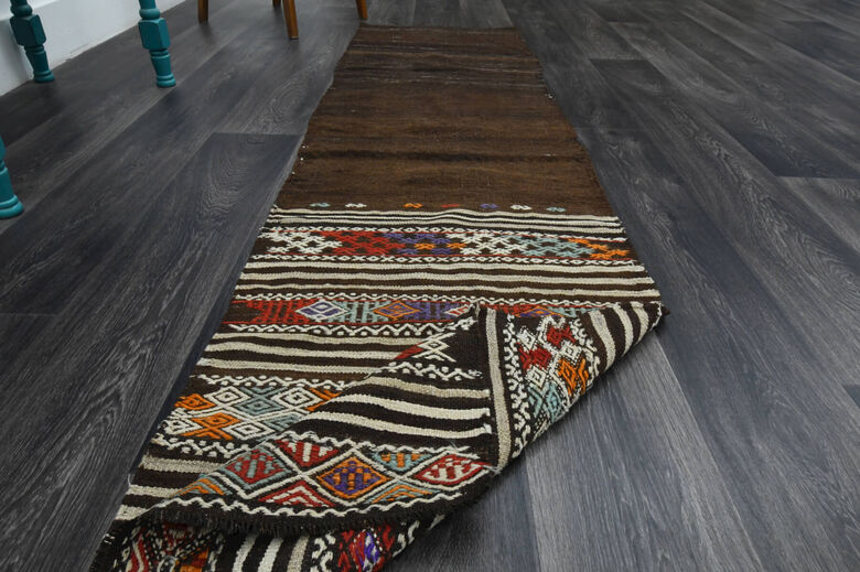 Turkish Kilim Runner Rug Ikat