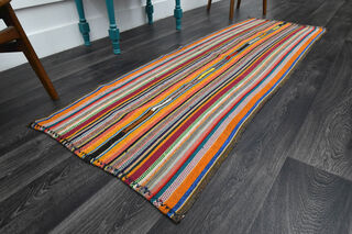 Turkish Kilim Runner Rug - Thumbnail