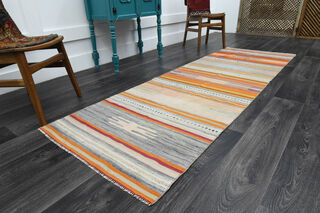 Vintage Turkish Runner Rug - Thumbnail