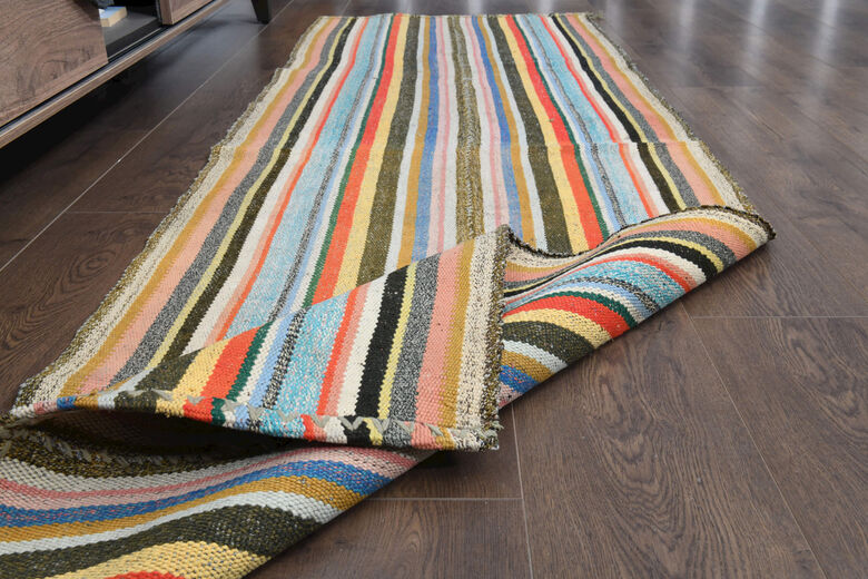 Turkish Striped Kilim Rug