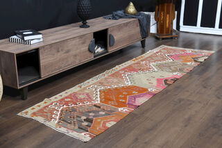 Turkish Oriental Runner Rug - Thumbnail