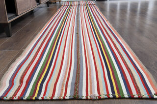 18ft Extra Long Kilim Runner Rug - Thumbnail