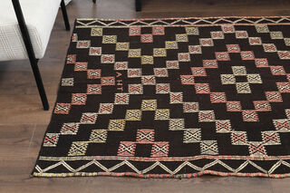 Brown Turkish Runner Rug - Thumbnail