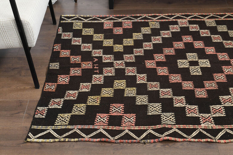 Brown Turkish Runner Rug