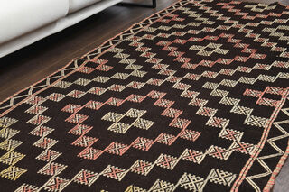 Brown Turkish Runner Rug - Thumbnail