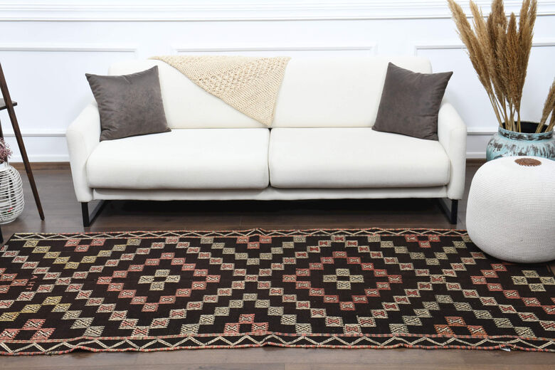 Brown Turkish Runner Rug