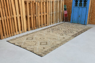 Oushak Turkish Runner Rug - Thumbnail