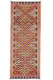 Turkish Ikat Design Runner Rug - Thumbnail