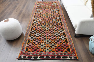 Turkish Ikat Design Runner Rug - Thumbnail