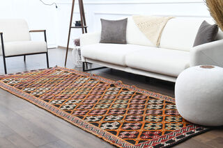 Turkish Ikat Design Runner Rug - Thumbnail