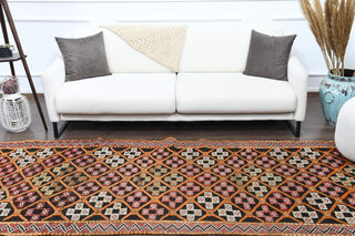 Turkish Ikat Design Runner Rug - Thumbnail