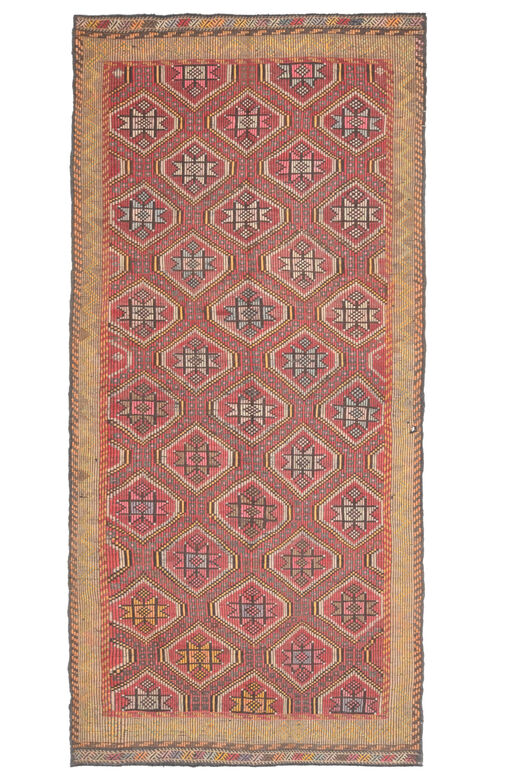 Vintage Turkish Wide Runner Rug