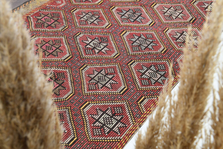 Vintage Turkish Wide Runner Rug