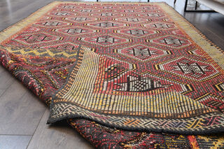 Vintage Turkish Wide Runner Rug - Thumbnail