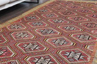 Vintage Turkish Wide Runner Rug - Thumbnail