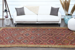 Vintage Turkish Wide Runner Rug - Thumbnail