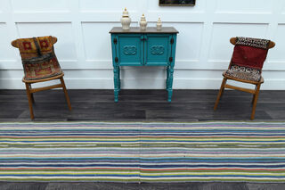 Turkish Runner Rainbow Kilim - Thumbnail