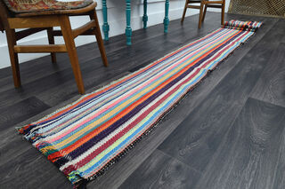 Turkish Long Kilim Rug Runner - Thumbnail