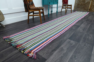 Turkish Kilim Runner Rug - Thumbnail