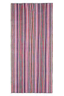 Striped Flatweave Kilim Runner - Thumbnail