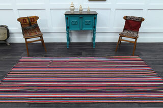 Striped Flatweave Kilim Runner - Thumbnail