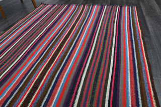 Striped Flatweave Kilim Runner - Thumbnail