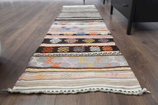 Vintage Kilim Runner Rug - Thumbnail