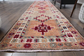 Hand-Knotted Turkish Runner Rug - Thumbnail