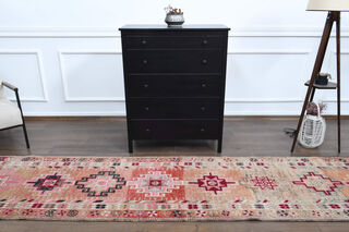 Hand-Knotted Turkish Runner Rug - Thumbnail