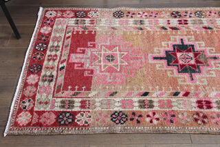 Hand-Knotted Turkish Runner Rug - Thumbnail