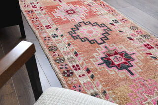 Hand-Knotted Turkish Runner Rug - Thumbnail