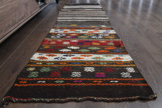 Kilim Turkish Runner Rug - Thumbnail