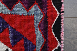 1970's Vibrant Flatweave Runner Rug - Thumbnail