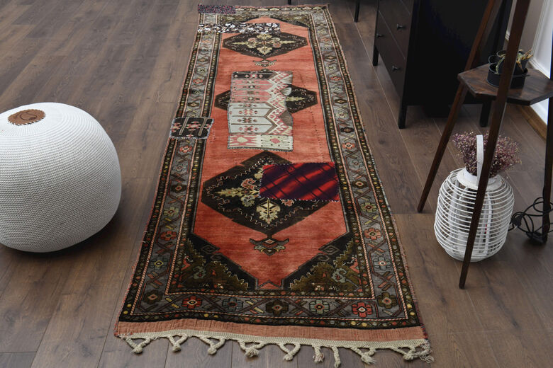 Vintage Patched Runner Rug