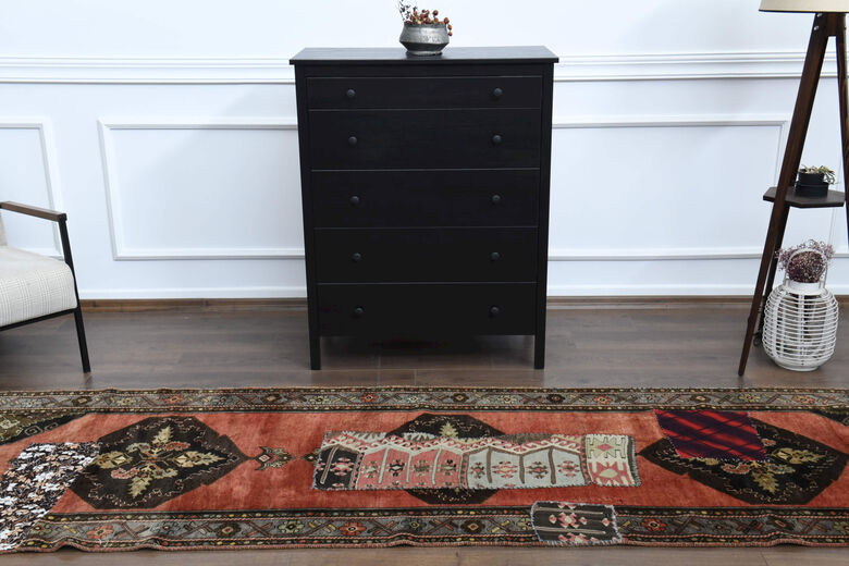 Vintage Patched Runner Rug