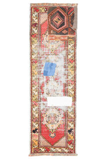 Patched Oushak Runner Rug - Thumbnail