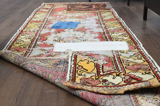 Patched Oushak Runner Rug - Thumbnail