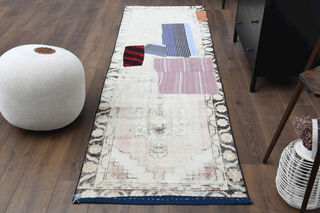 Patched Turkish Runner Rug - Thumbnail